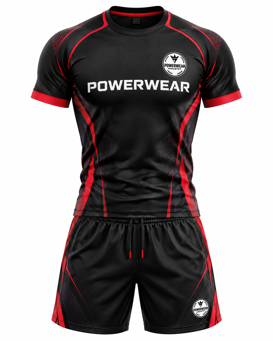 Wholesale Black Red Gym Training Set - Custom Manufacturing | Power Wear Industry