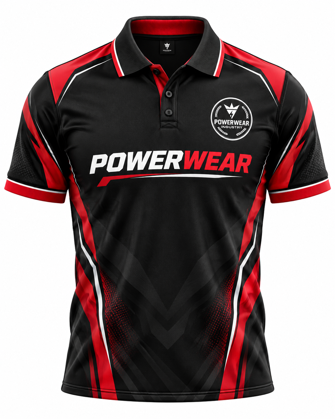 Wholesale Black Red Sports Performance Polo - Custom Manufacturing | Power Wear Industry
