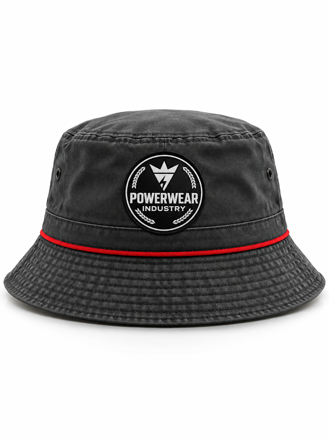 Wholesale Charcoal Red Trim Bucket Hat - Custom Manufacturing | Power Wear Industry