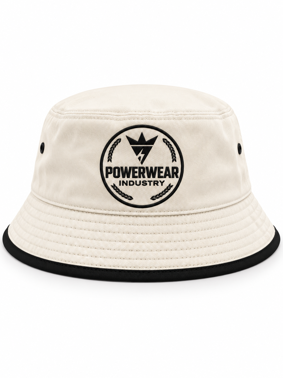 Wholesale Cream Black Bucket Hat - Custom Manufacturing | Power Wear Industry