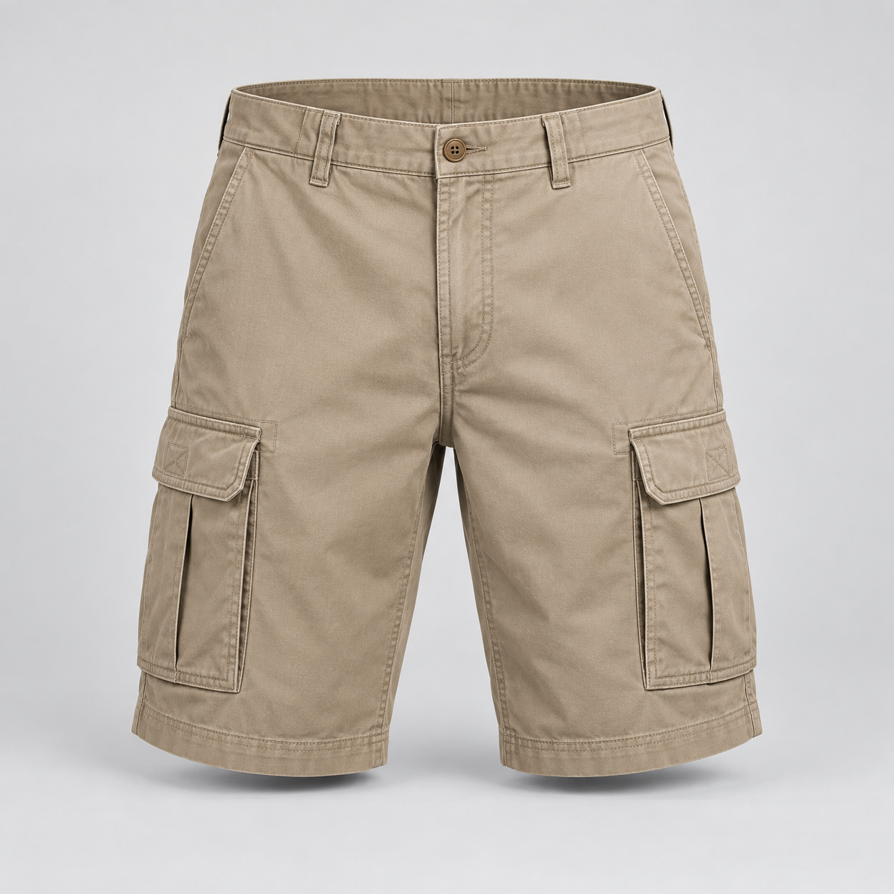 Sand Khaki Cargo Shorts