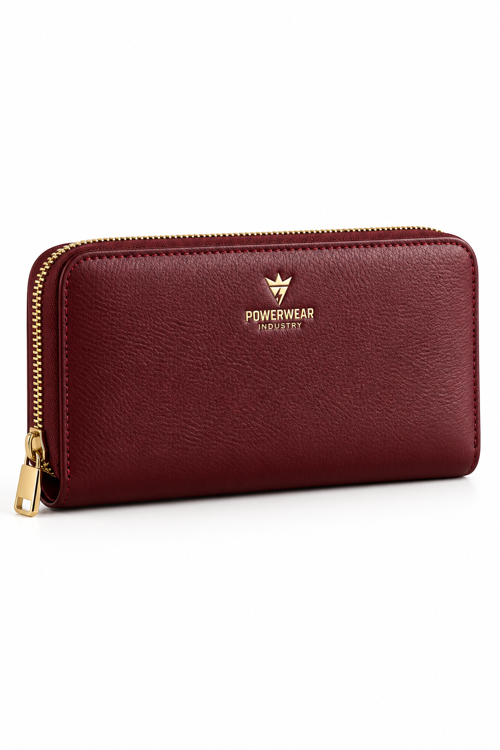 Wholesale Ladies Burgundy Zip Around Wallet - Custom Manufacturing | Power Wear Industry