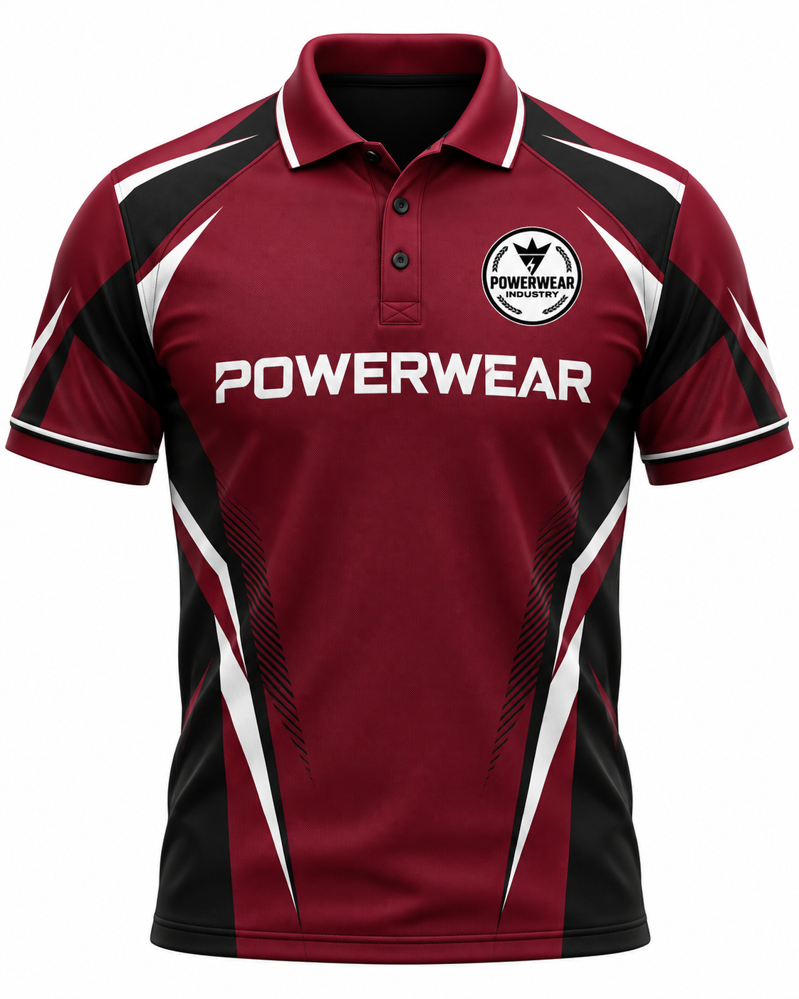 Wholesale Maroon Gold Sports Performance Polo - Custom Manufacturing | Power Wear Industry