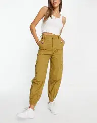 Wholesale Mustard Yellow Cuffed Cargo Pants - Custom Manufacturer