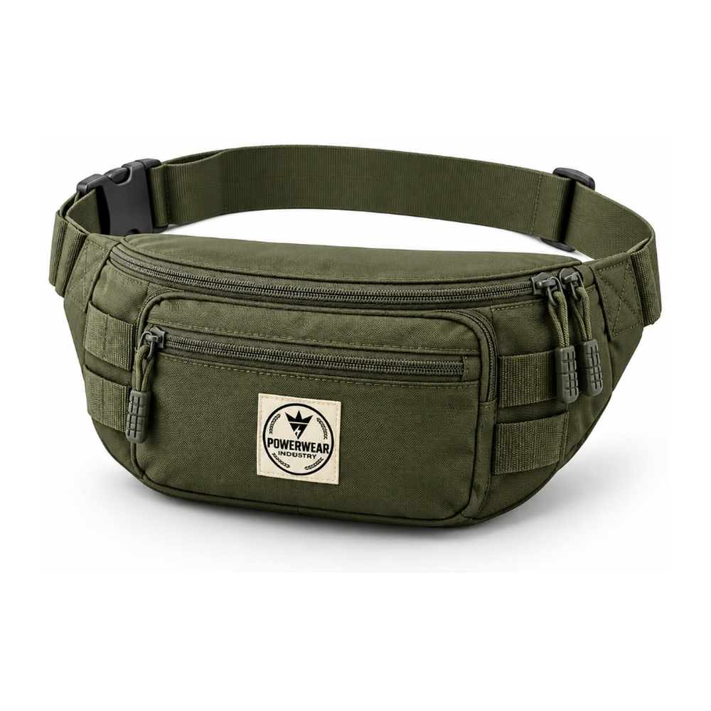 Olive Green Tactical Molle Waist Bag - Power Wear Industry