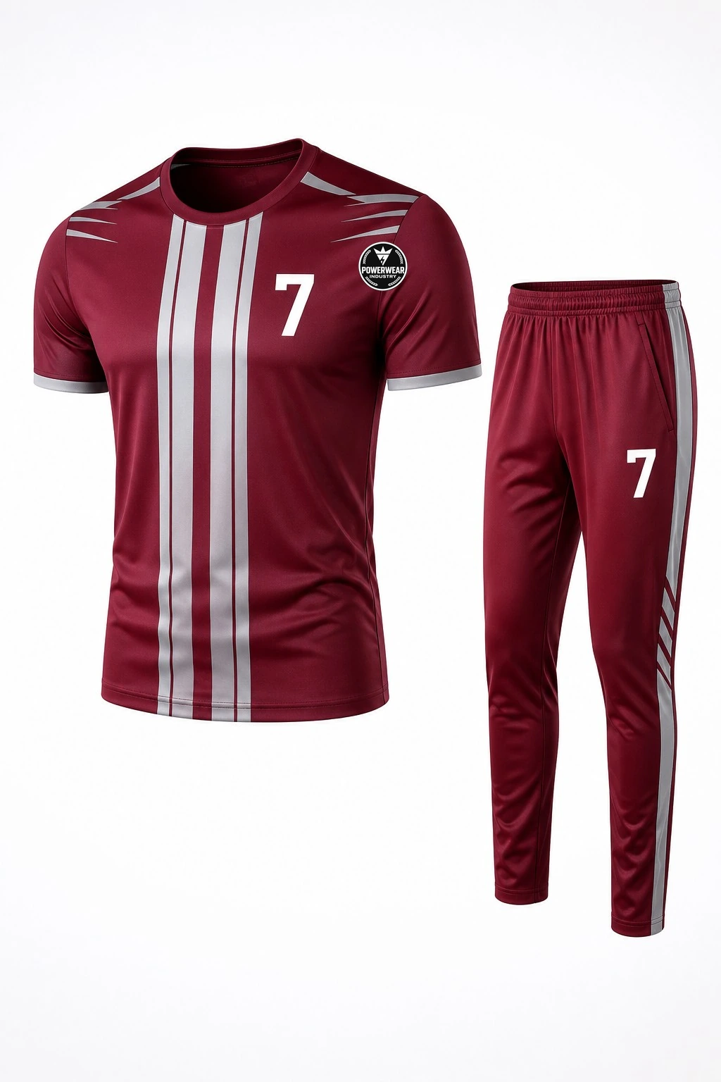 Custom Sports Apparel Set — Design 07 by Power Wear Industry with left-chest logo