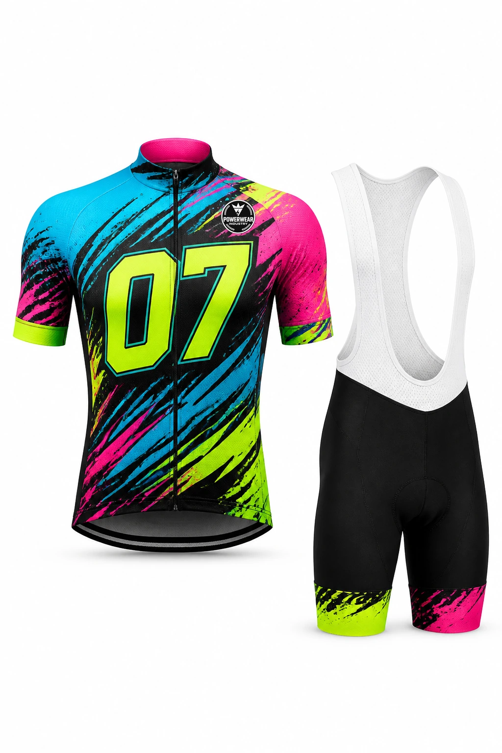 Custom Cycling Kit — Design 01 by Power Wear Industry with left-chest logo