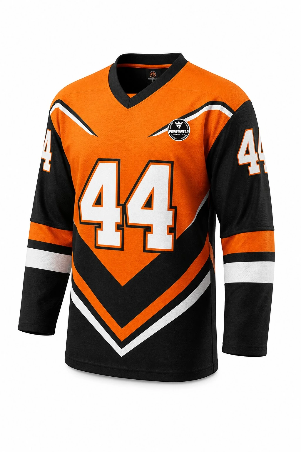 Custom Ice Hockey Jersey — Design 10 by Power Wear Industry with left-chest logo