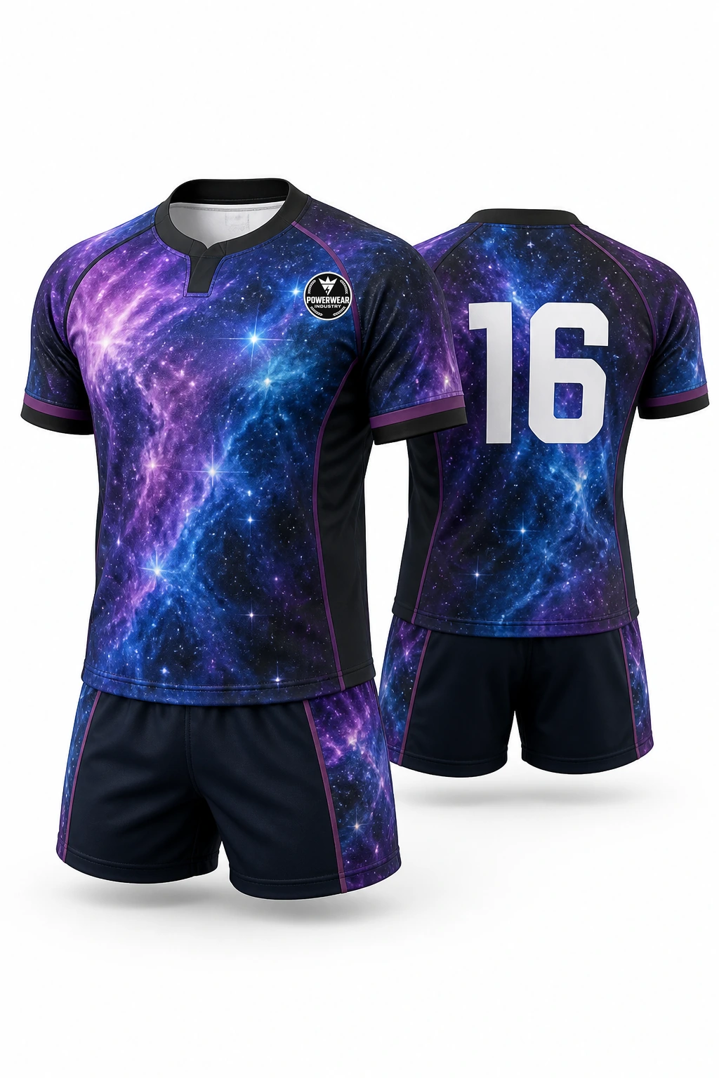Custom Rugby Kit — Design 07 by Power Wear Industry with left-chest logo