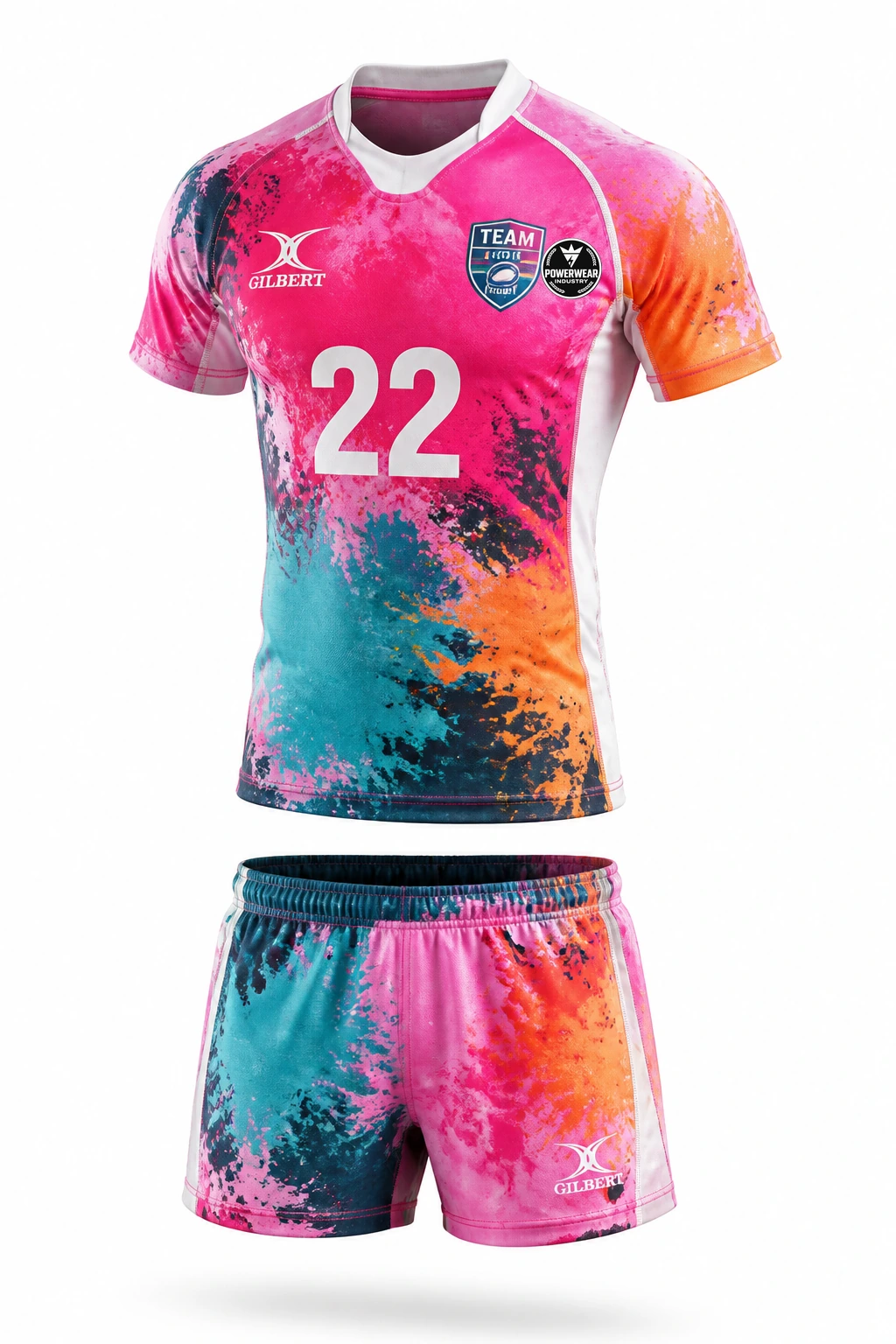 Custom Rugby Kit — Design 10 by Power Wear Industry with left-chest logo
