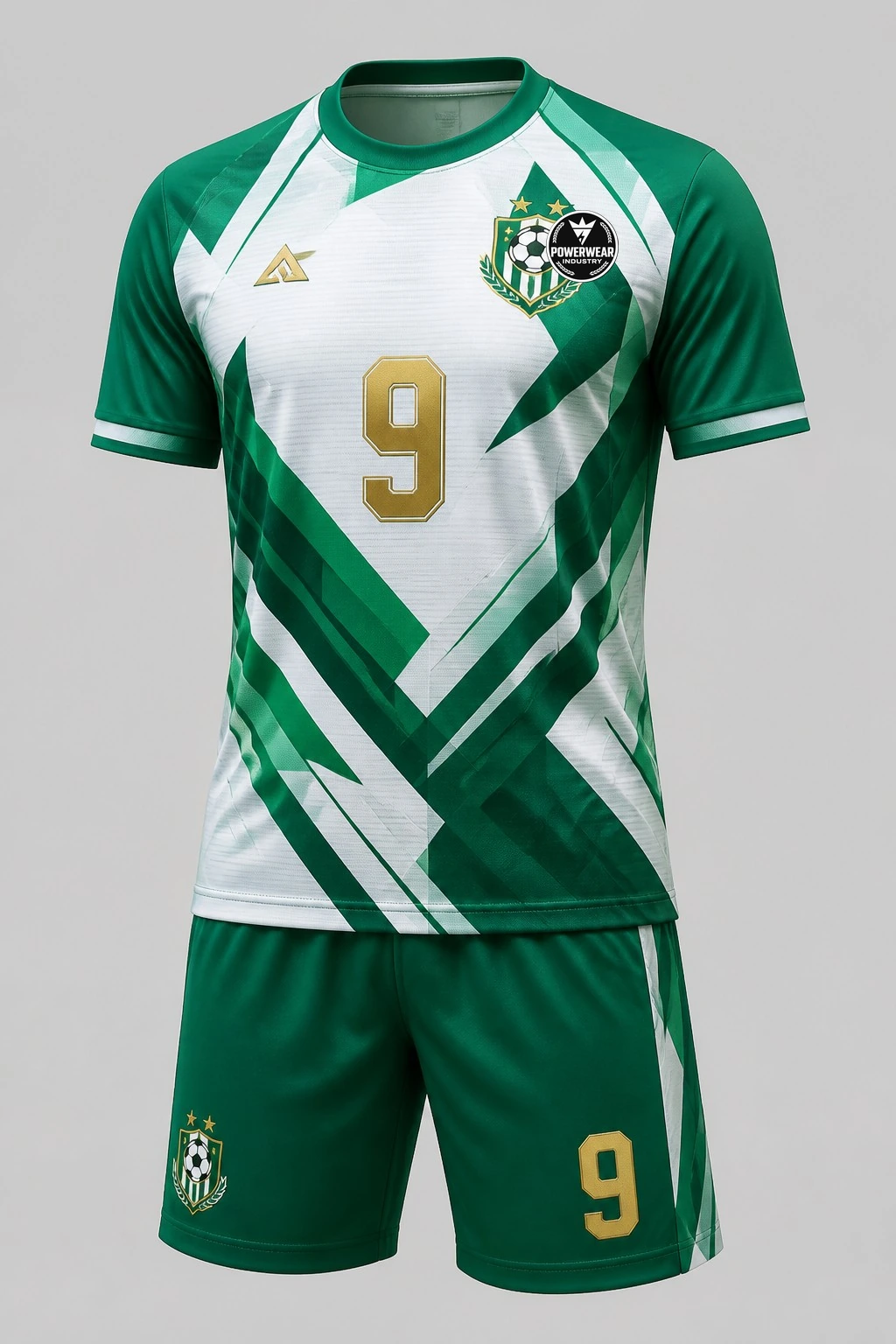Custom Soccer Uniform — Design 03 by Power Wear Industry with left-chest logo