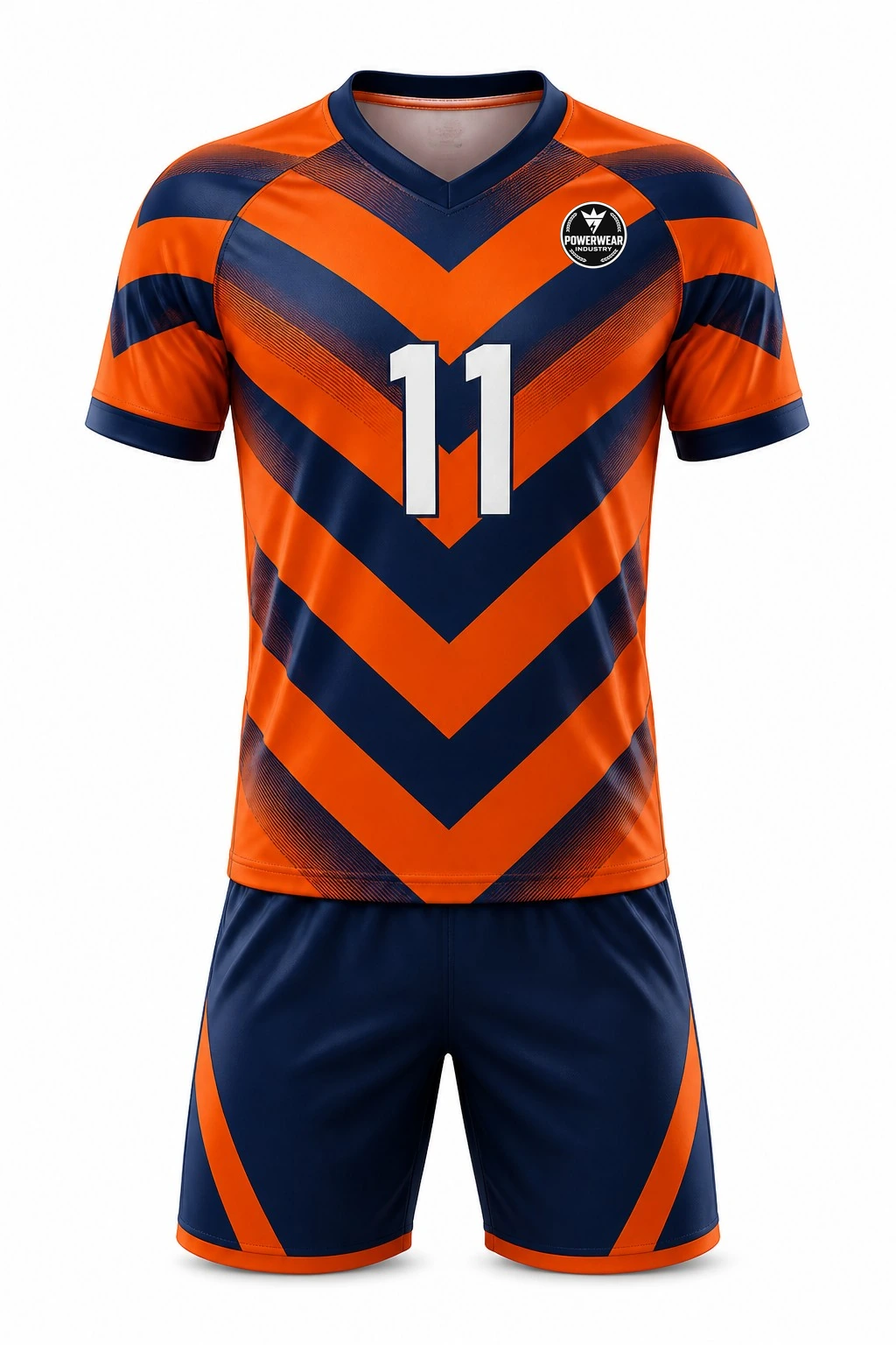 Custom Soccer Uniform — Design 04 by Power Wear Industry with left-chest logo