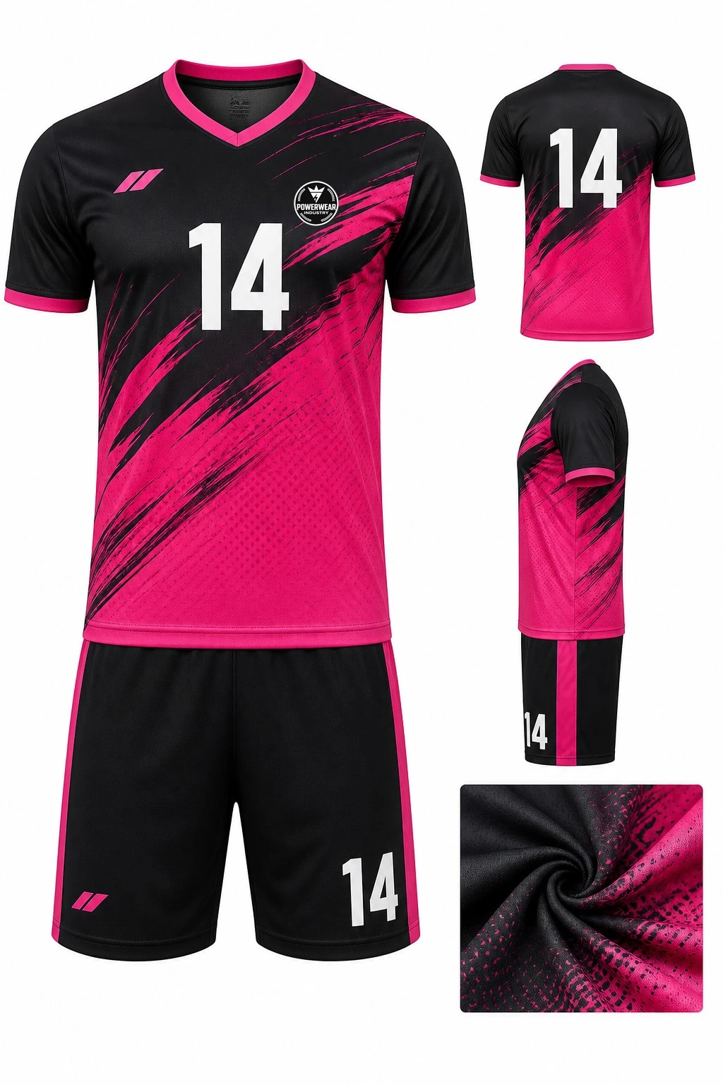 Custom Soccer Uniform — Design 06 by Power Wear Industry with left-chest logo