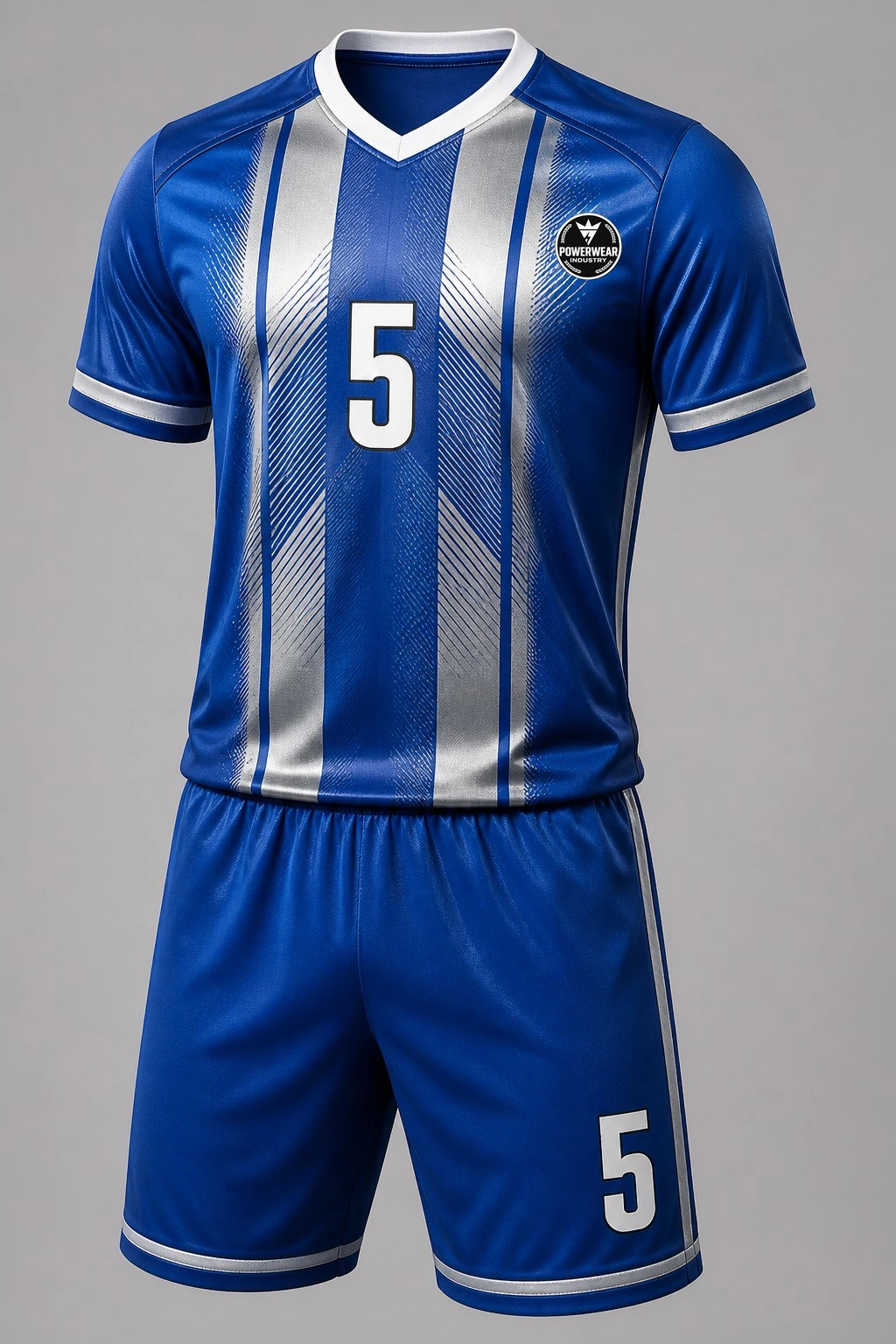Custom Soccer Uniform — Design 08 by Power Wear Industry with left-chest logo