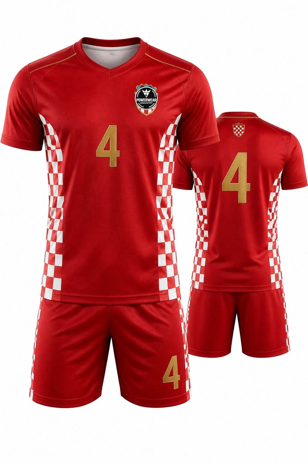 Custom Soccer Uniform — Design 10 by Power Wear Industry with left-chest logo