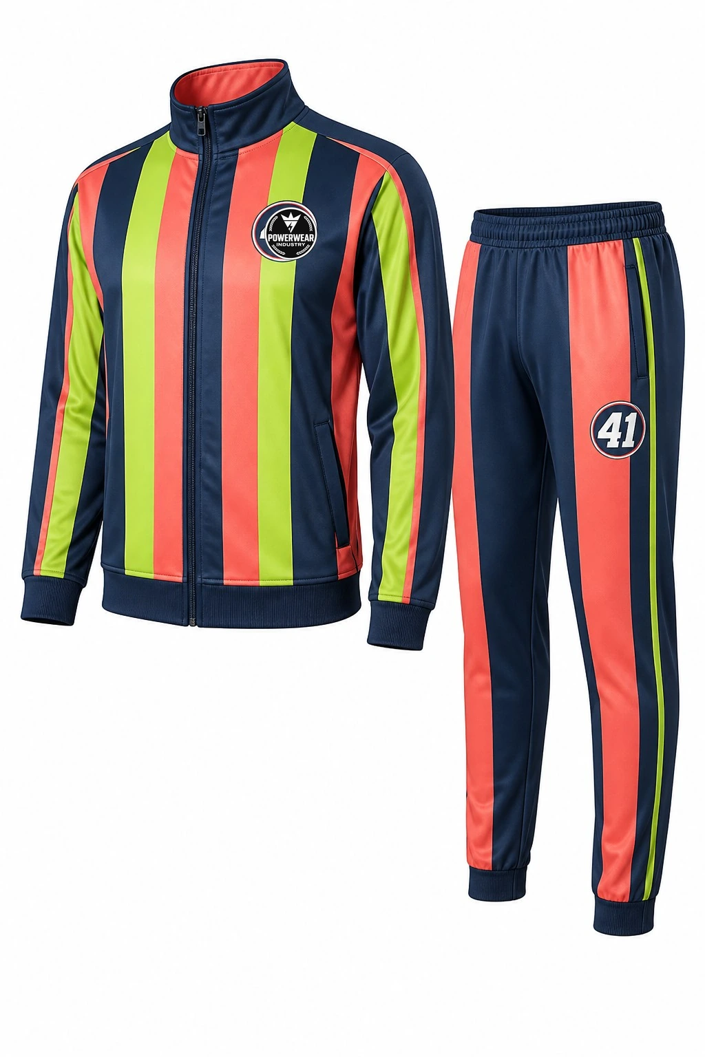 Custom Tracksuit — Design 05 by Power Wear Industry with left-chest logo