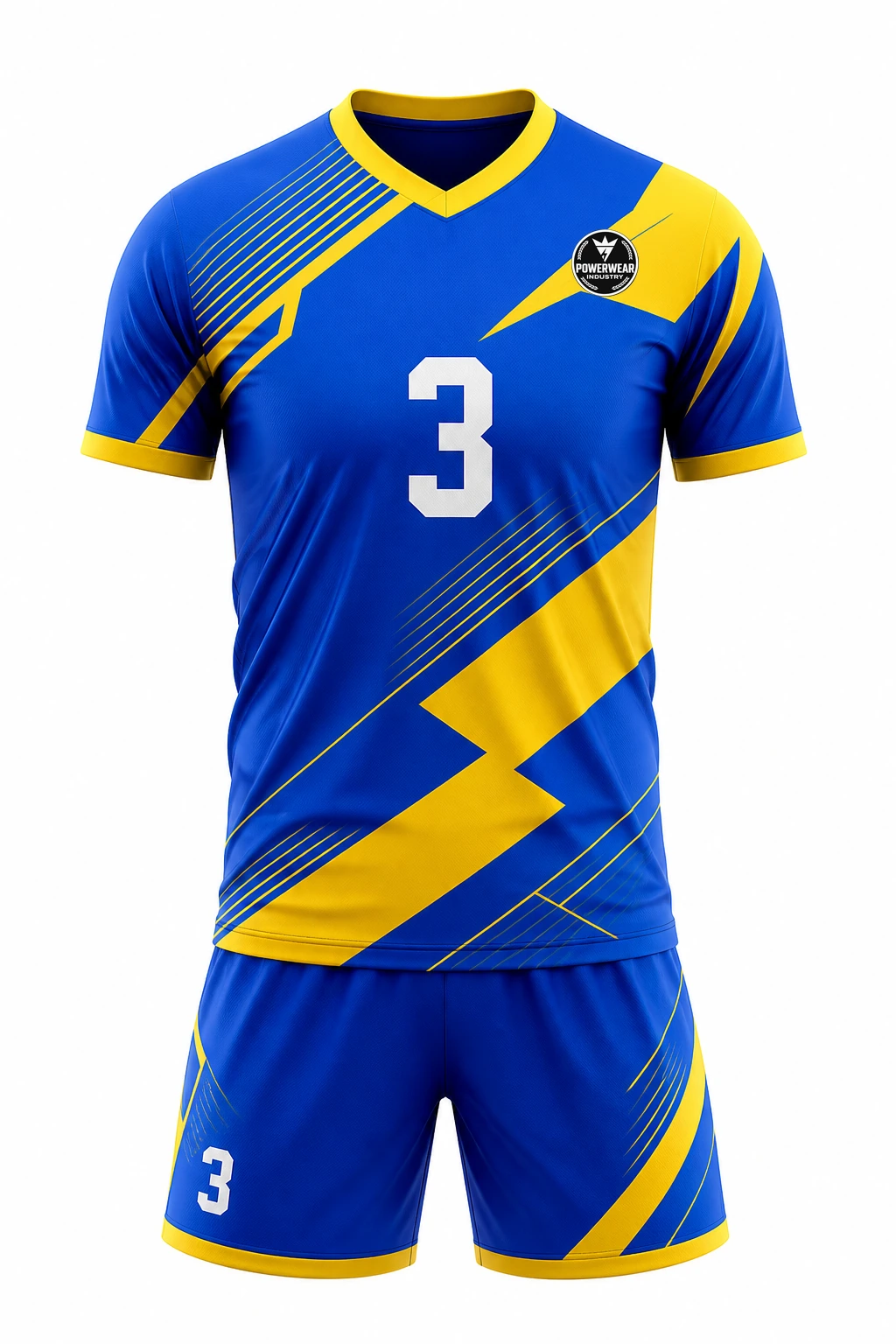 Custom Volleyball Uniform — Design 02 by Power Wear Industry with left-chest logo