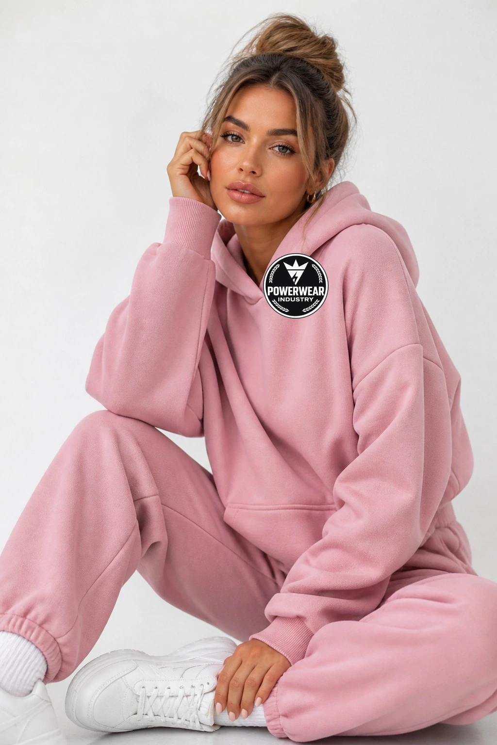 Custom Oversized Hoodie — Design 03 by Power Wear Industry with branded badge