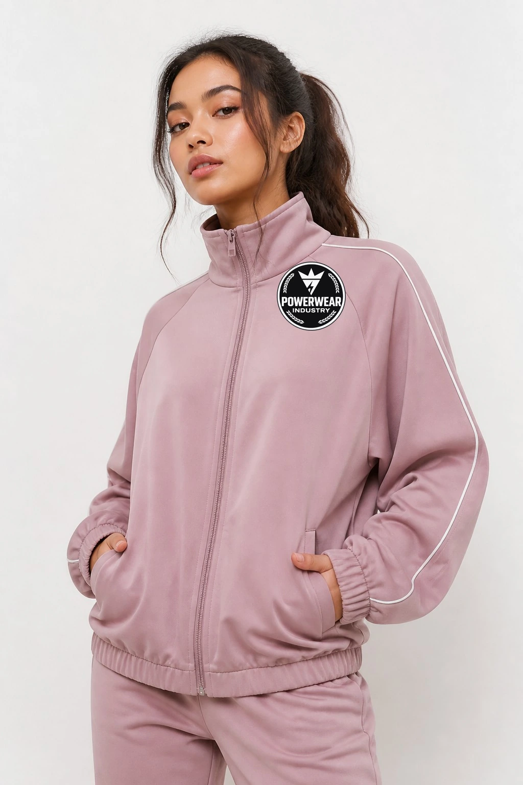 Custom Streetwear Jacket — Design 11 by Power Wear Industry with branded badge