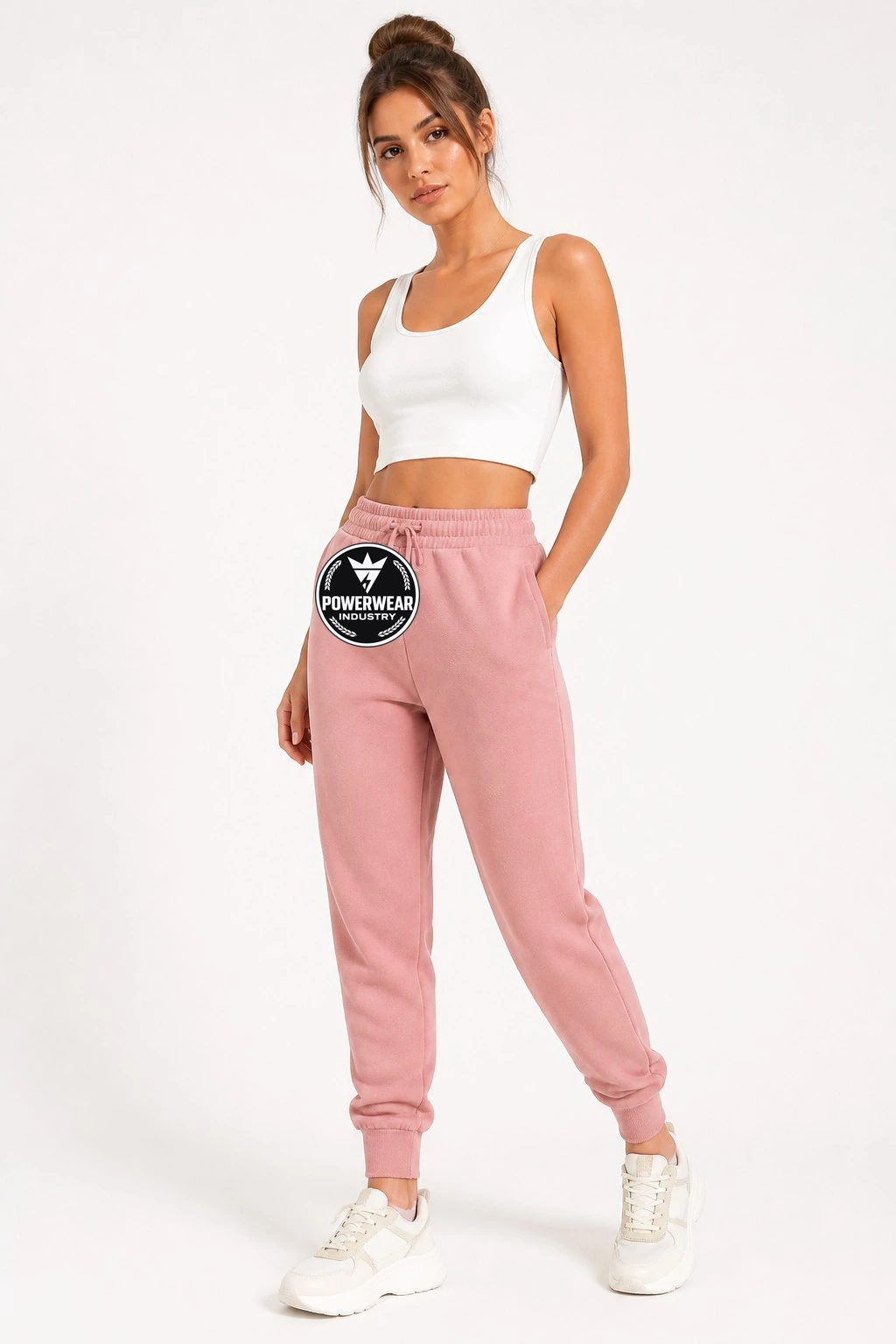 Custom Streetwear Joggers — Design 05 by Power Wear Industry with branded badge