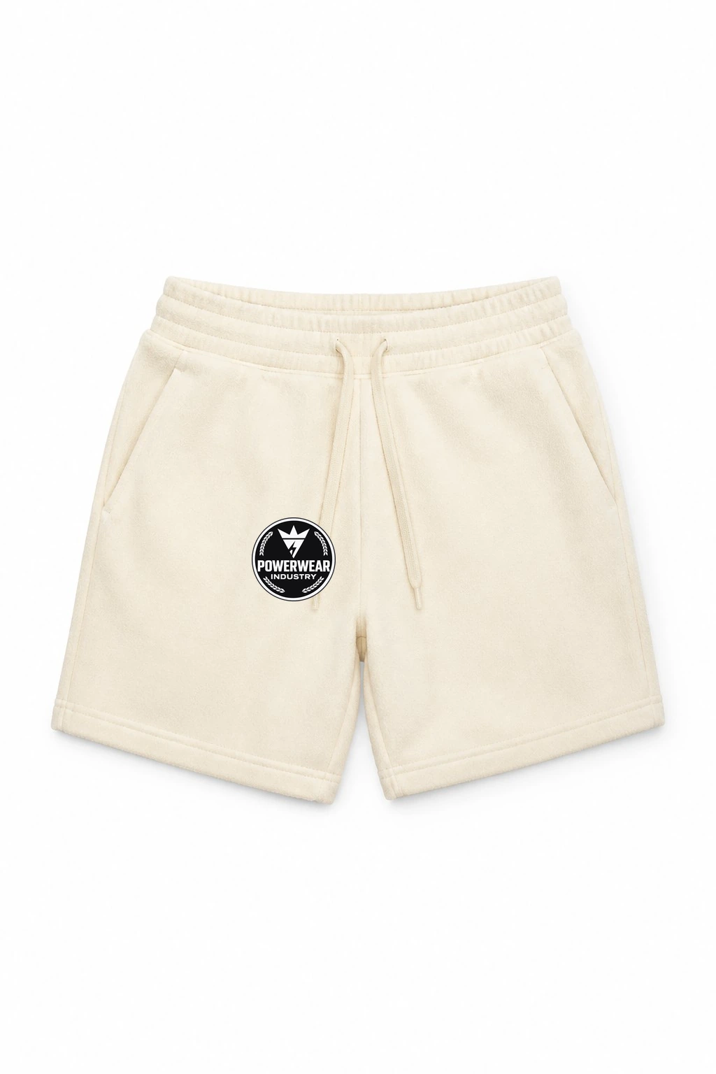 Custom Streetwear Shorts — Design 03 by Power Wear Industry with branded badge