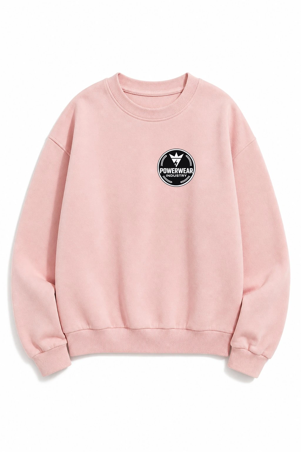 Custom Crewneck Sweatshirt — Design 01 by Power Wear Industry with branded badge