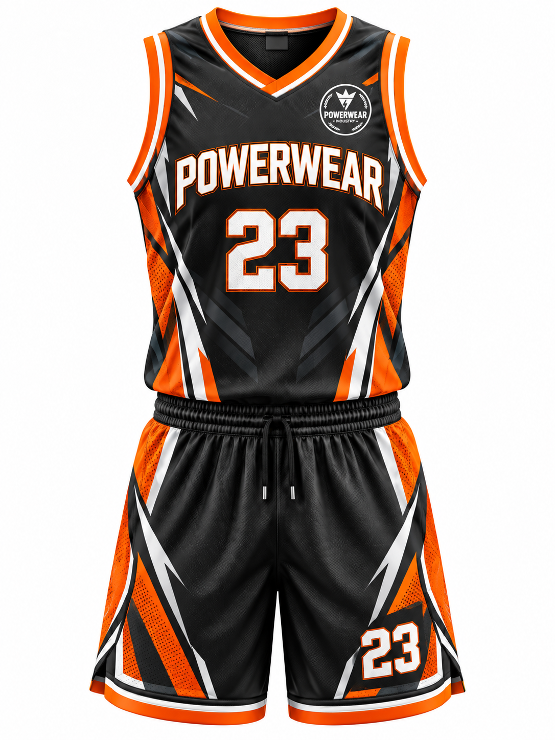 Black Orange Basketball Uniform - Powerwear Industry