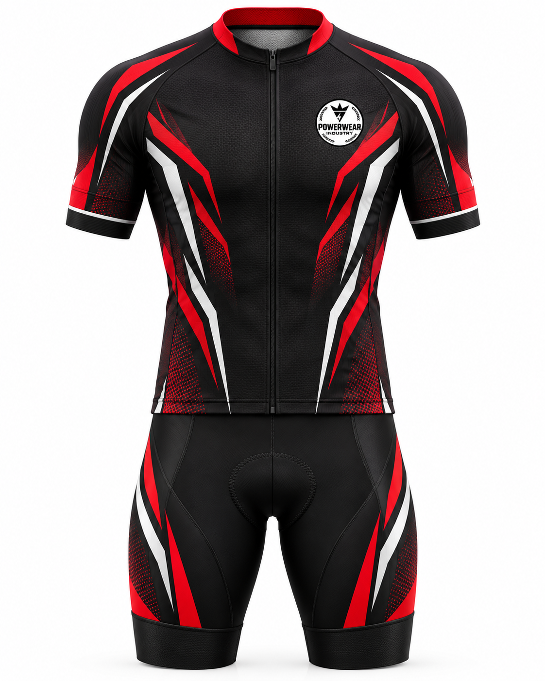 Black Red Cycling Kit - Powerwear Industry