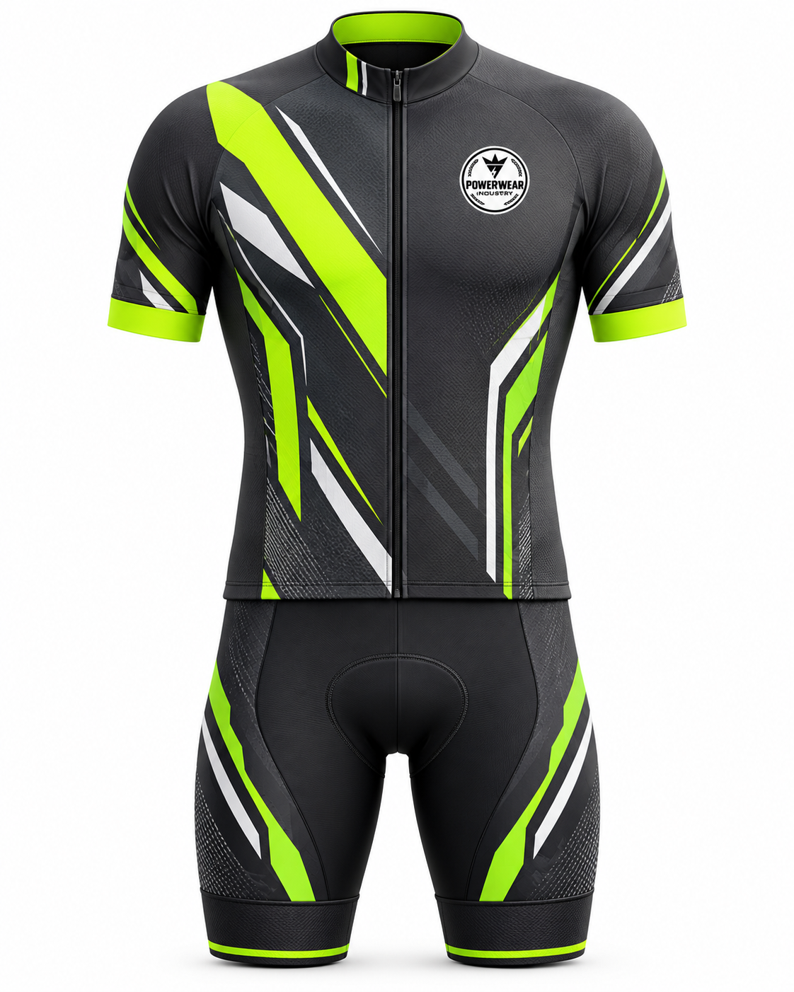 Charcoal Neon Cycling Kit - Powerwear Industry