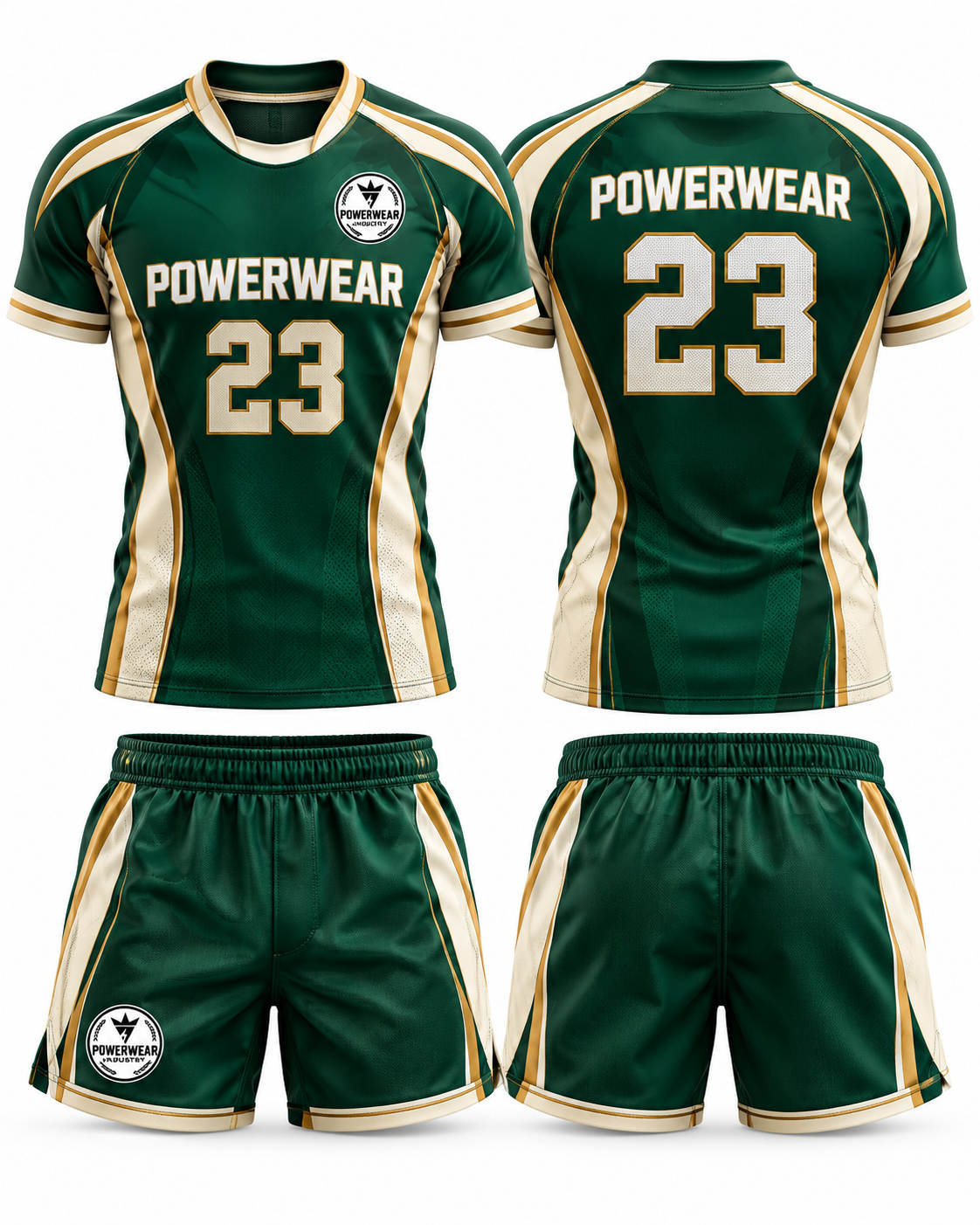 Emerald Gold Rugby Uniform - Powerwear Industry