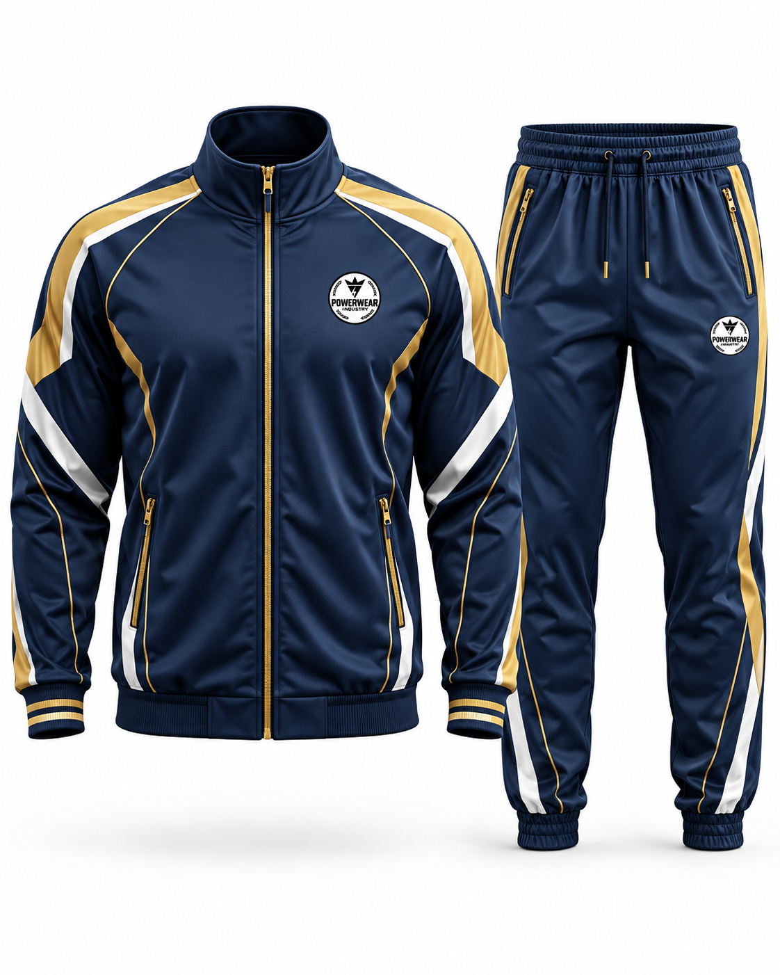 Navy Gold Windbreaker Set - Powerwear Industry