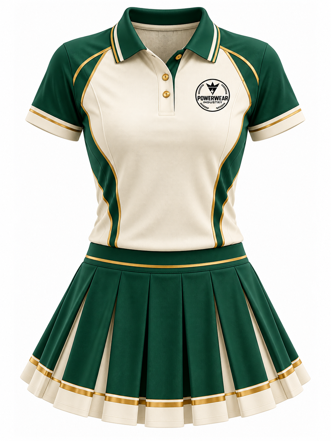 Emerald Gold Tennis Uniform - Powerwear Industry