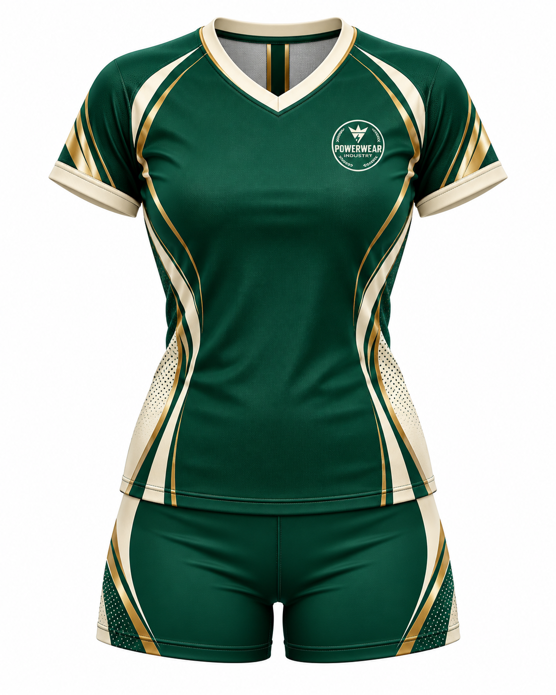 Emerald Gold Volleyball Uniform - Powerwear Industry